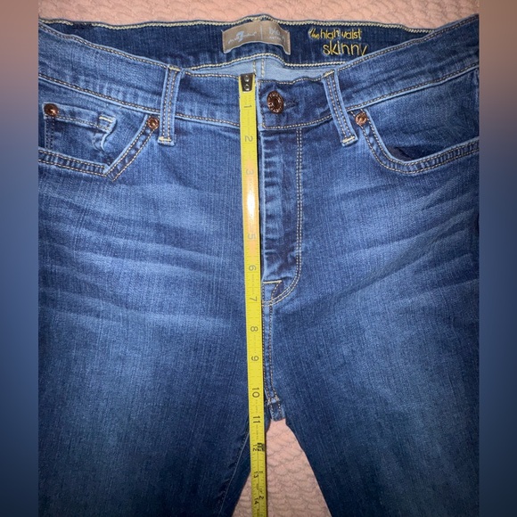 7 For All Mankind B(air) High-Waist Skinny Jeans Size 31 - Picture 7 of 9